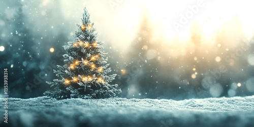 Burning Christmas Tree with Gifts in Flames