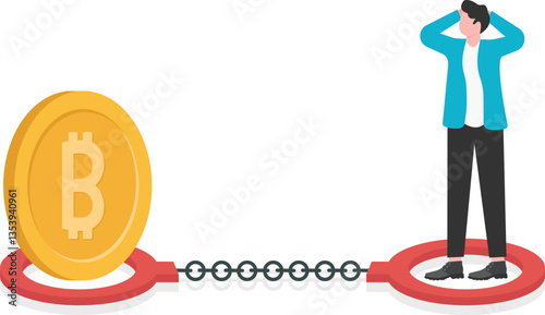 The businessman was trapped in a Handcuff


