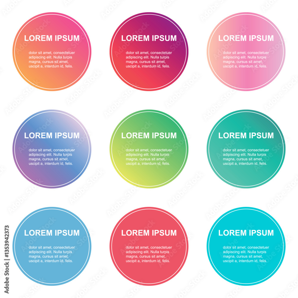 Obraz premium Set of Bubble title shape, banner geometric design, modern frame vector illustration .