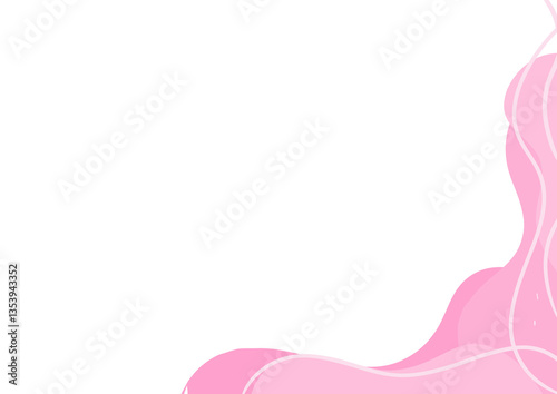 coorner pink curve simple with line