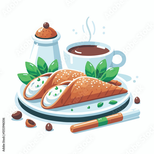 dessert, pastry, sweet, cannoli, food, chocolate, cream, italian, delicious, gourmet, bakery, traditional, italy, cannolo, background, sicily, white, creamy, filling, breakfast, cheese, baked, crust, 