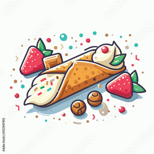 dessert, pastry, sweet, cannoli, food, chocolate, cream, italian, delicious, gourmet, bakery, traditional, italy, cannolo, background, sicily, white, creamy, filling, breakfast, cheese, baked, crust, 