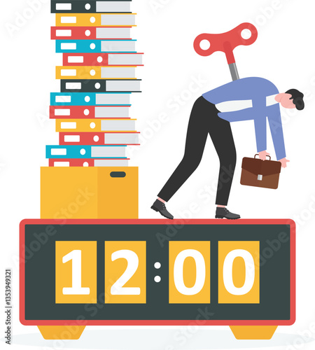 Businessman overworked
