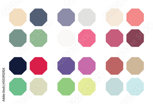 Abstract color palette Color swatches	