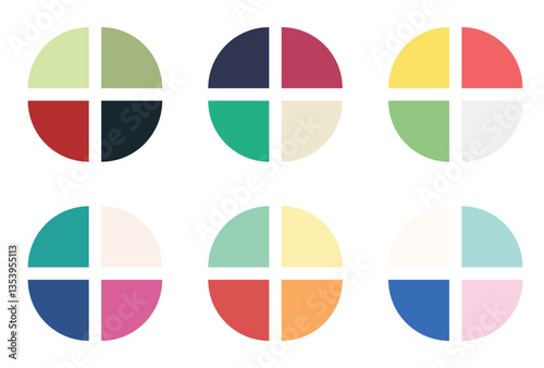 Abstract color palette Color swatches	