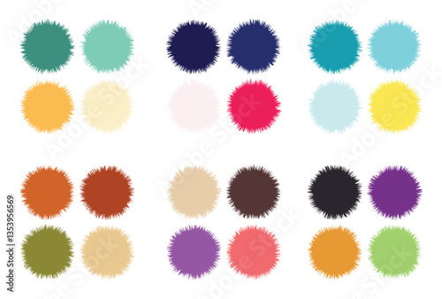 Abstract color palette Color swatches	