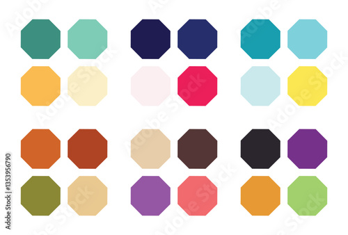 Abstract color palette Color swatches	