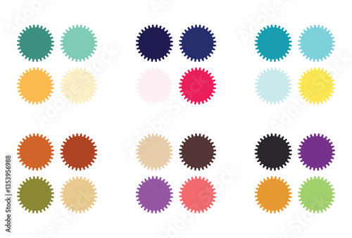 Abstract color palette Color swatches	