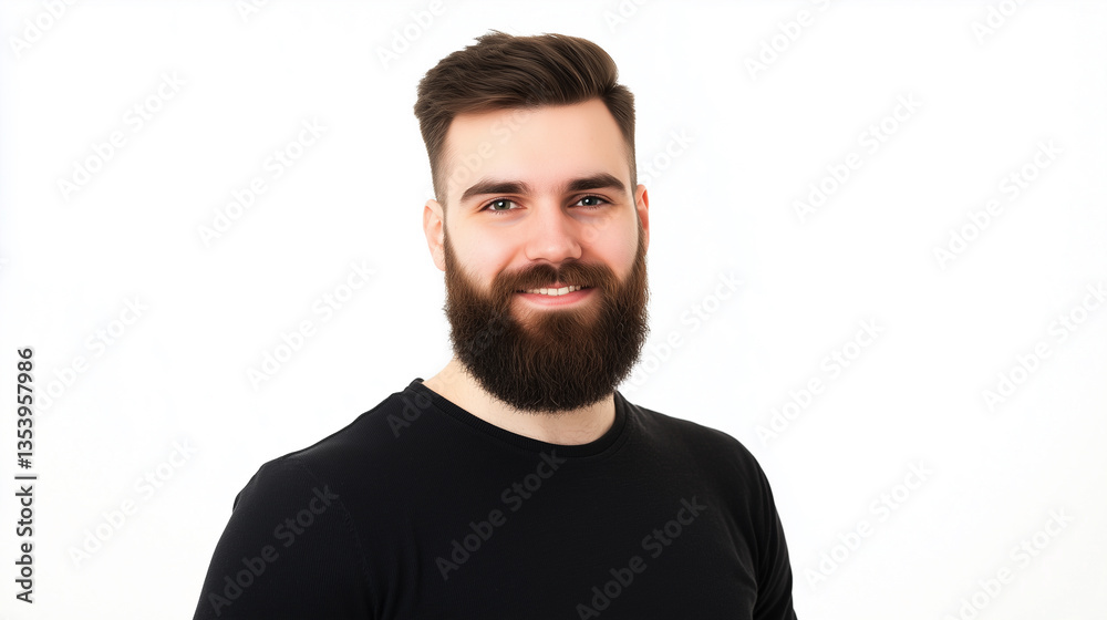 A Man with a Modern Shadow Beard, Light Stubble Evenly Distributed for a Casual and Stylish Appearance, Fully Isolated, White Background, Generated AI
A Man with a Modern Shadow Beard, Light Stubble Evenly Distributed for a Casual and Stylish Appearance, Fully Isolated, White Background, Generated AI