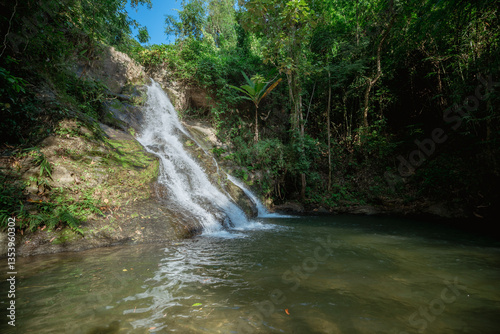 
Beautiful waterfall in the valley