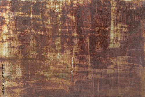 abstract background of an old shubby painted rusty metal surface close up photo