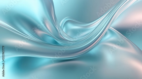 abstract flowing background with fluid design and elegant curves, featuring glossy iridescent texture and dynamic shapes