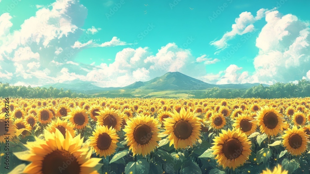 Obraz premium sunflower field