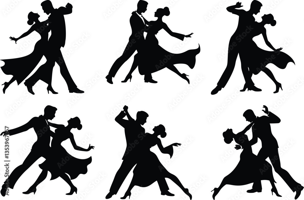 Obraz premium dancing couple set