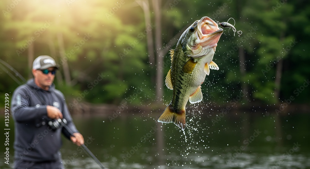 Epic Largemouth Bass Catch: Fisherman's Triumph Epic Largemouth Bass Catch: Fisherman's Triumph