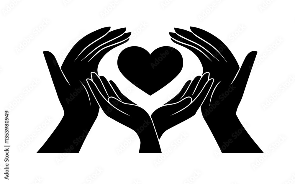 Obraz premium hands holding heart