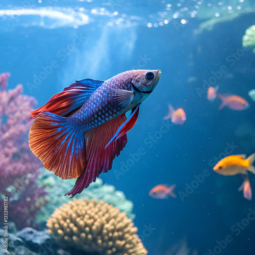 tropical fish in aquarium