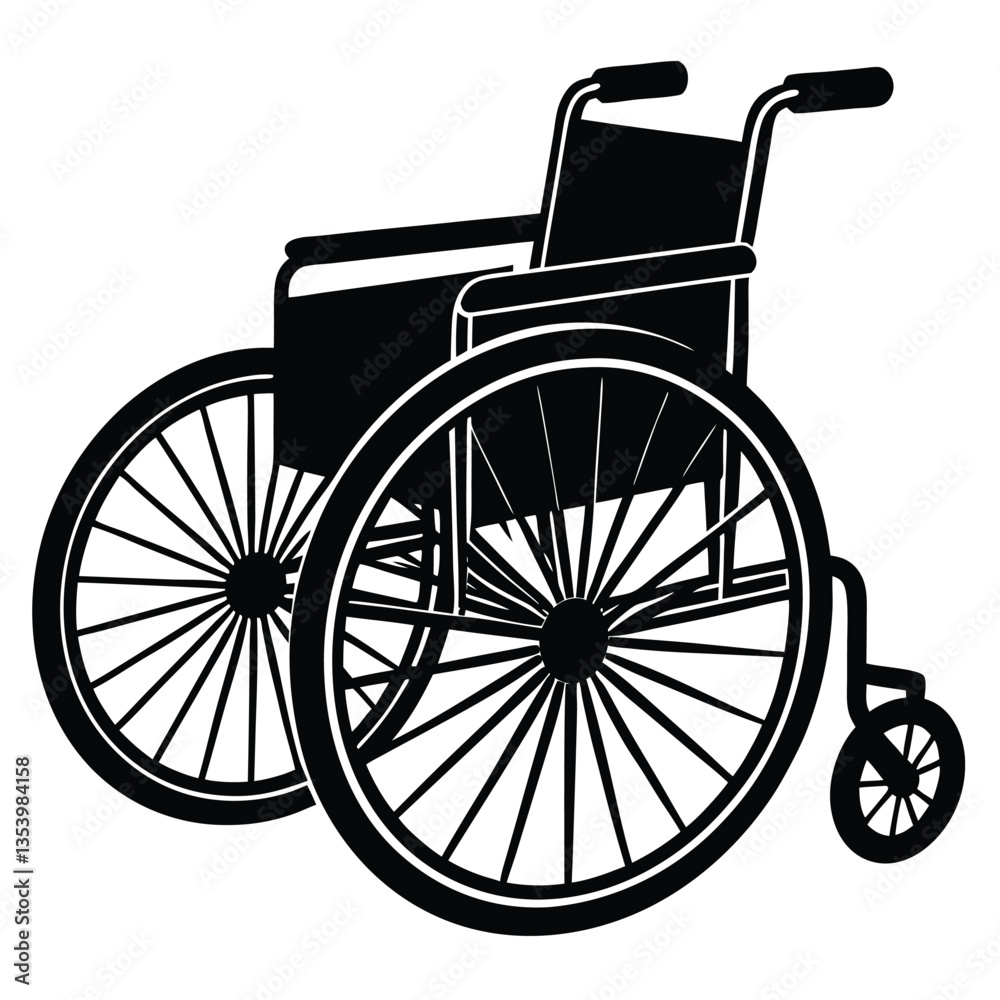 Fototapeta premium wheelchair silhouette,wheelchair vector,wheelchair clipart