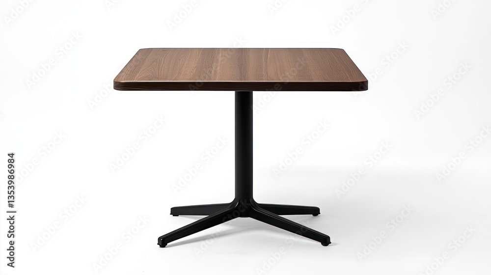 Modern Square Wooden Table, Studio Shot Modern Square Wooden Table, Studio Shot