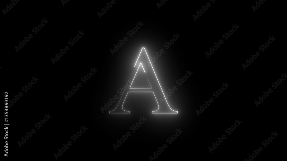 Alphabet letter A - animated light outline on black background
Alphabet letter A - animated light outline on black background