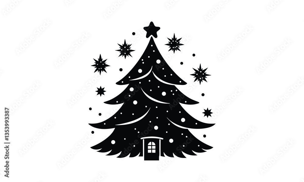 Fototapeta premium Christmas Tree Star Festive Winter