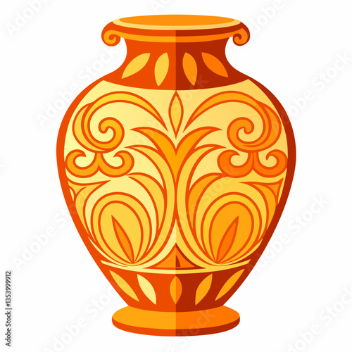 ceramic vase isolated on white