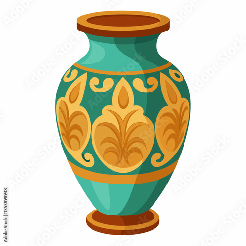 ceramic vase isolated on white