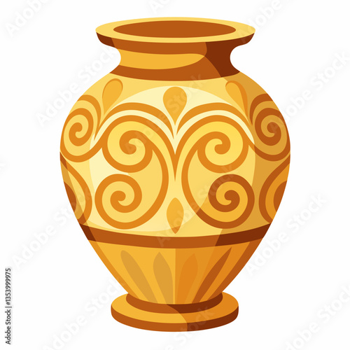 ceramic vase isolated on white