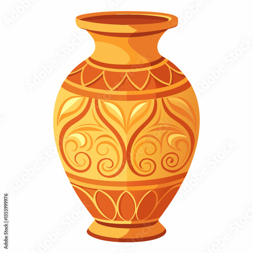 ceramic vase isolated on white