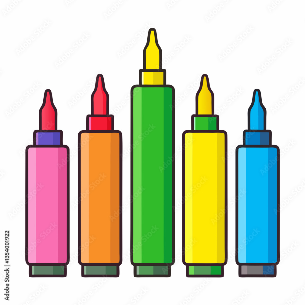 colorful highlighter set with chisel tips colorful highlighter set with chisel tips