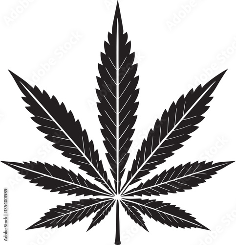 Cannabis leaf silhouette 