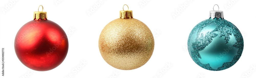 Christmas Ornaments in Red, Gold, and Teal Christmas Ornaments in Red, Gold, and Teal