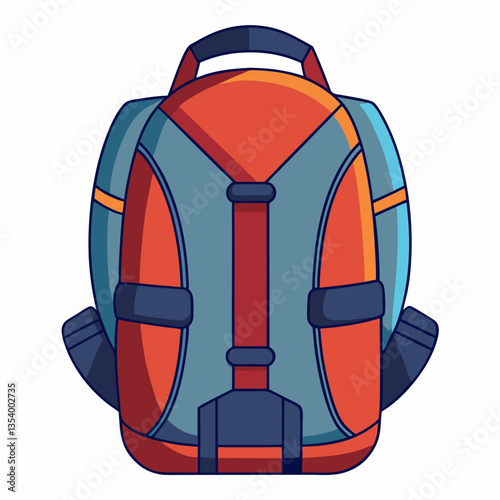 vector illustration of a backpack