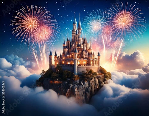 night view of the castle