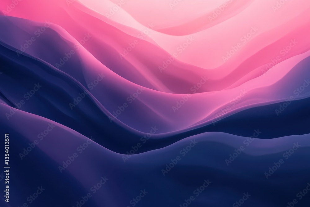 Obraz premium A smooth gradient transitioning from deep indigo to soft blush pink for a sleek and futuristic design