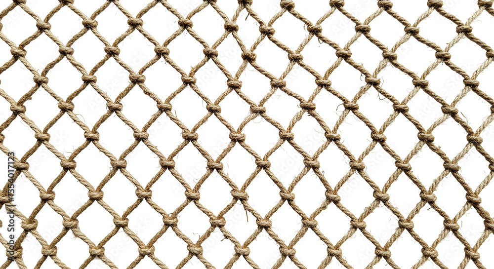 Naklejka premium Woven Bamboo Fence PNG. Rope Net Texture PNG