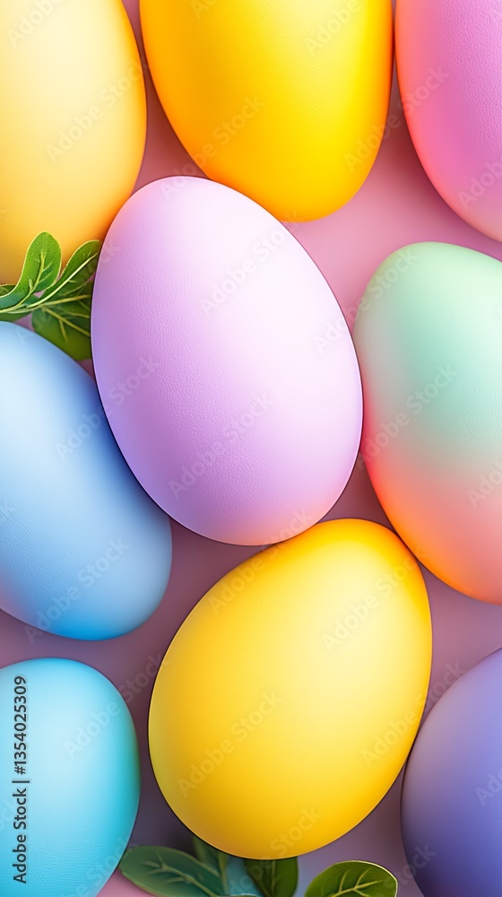 Colorful Easter Eggs on Soft Surface Colorful Easter Eggs on Soft Surface