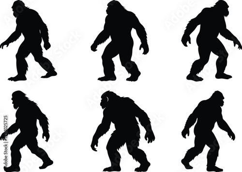 Bigfoot silhouette set