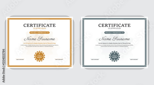 Simple and clean Print ready certificate or award design, creative, modern, Simple certificate design for Primary or High School
