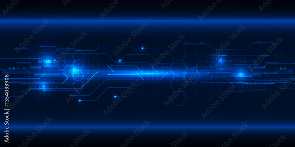 Digital circuit grid line patterns with glowing effect hi tech technology background.Digital tech concept.