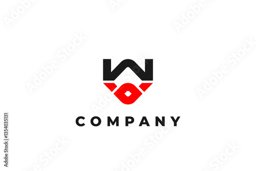 letter mo or om abstract modern business logo