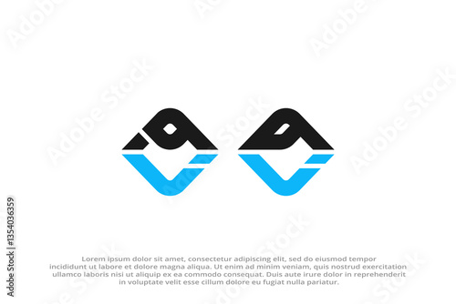 letter bi or ib abstract modern business logo