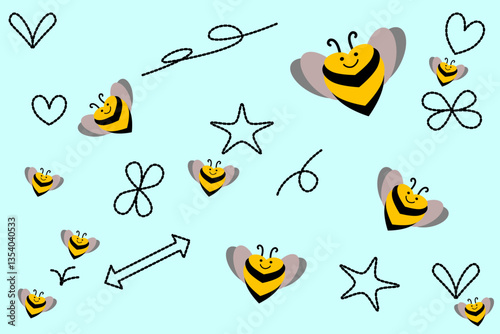 seamless pattern with musical instruments