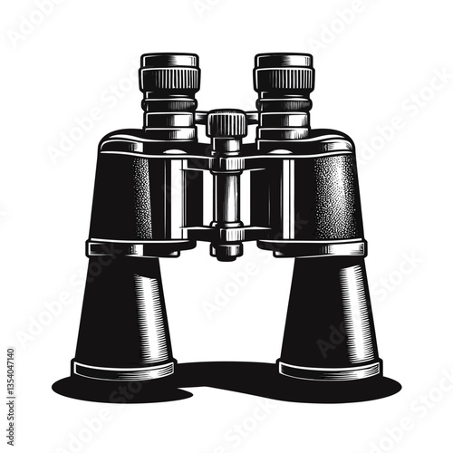 binoculars isolated on white