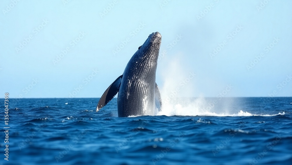 Fototapeta premium Wild Ocean – Whale Watching Scene