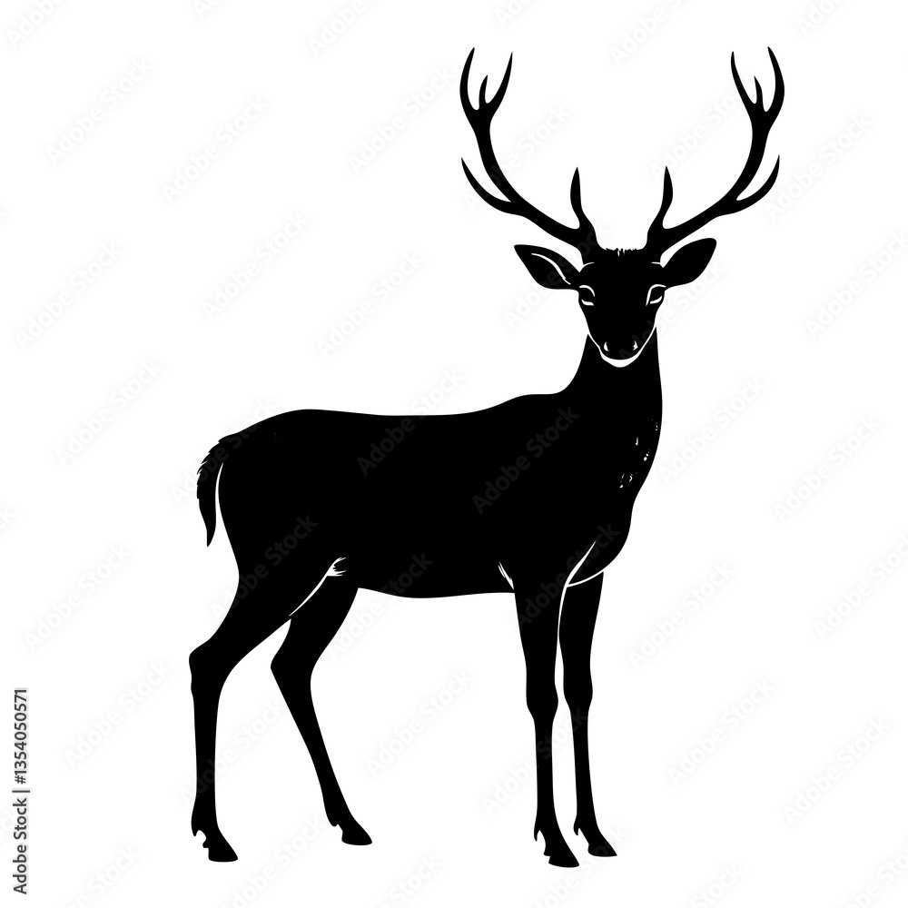Obraz premium deer silhouette vector