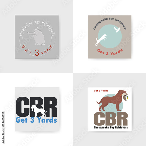 Set of logos for a shooting or hunting club specializing in hunting with dogs