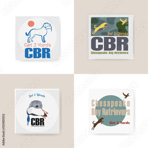 Set of logos for a shooting or hunting club specializing in hunting with dogs