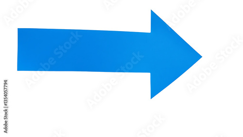 Blue Arrow Direction Symbol isolated on transparent background.