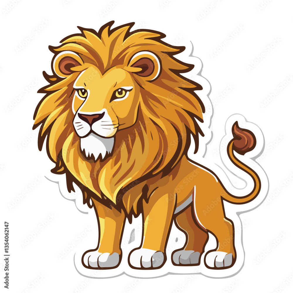 lion cartoon isolated on white lion cartoon isolated on white
